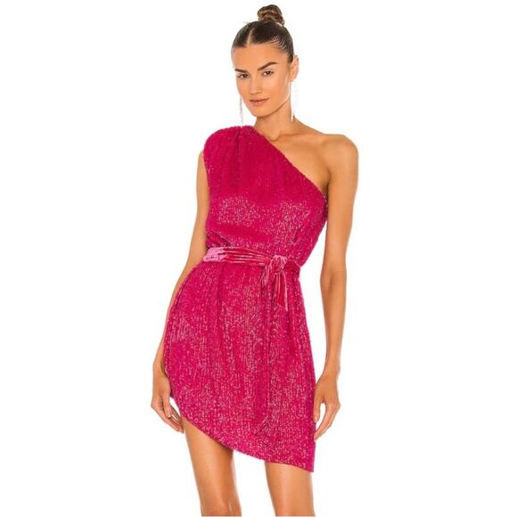 Retrofete x Revolve Ella Dress in Fuschia pink size small - Picture 2 of 13